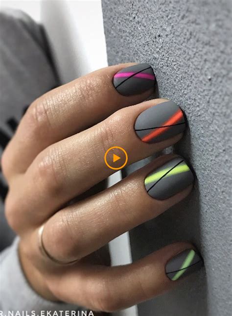 The contrast between the two finishes is visually appealing but the color is a big part of the overall greatness of this nail art design for shorter nails. 48 Cool Short Nail Designs Ideas You Must Love - # ...