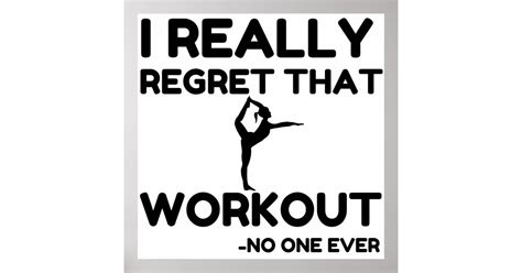 I Really Regret That Workout Poster Uk