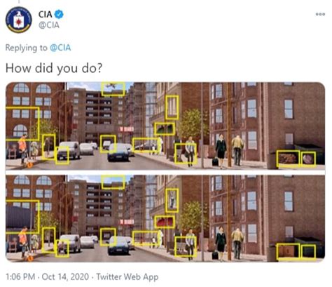 Cia Asks Budding Spies To Spot The Difference Between Two Photos To