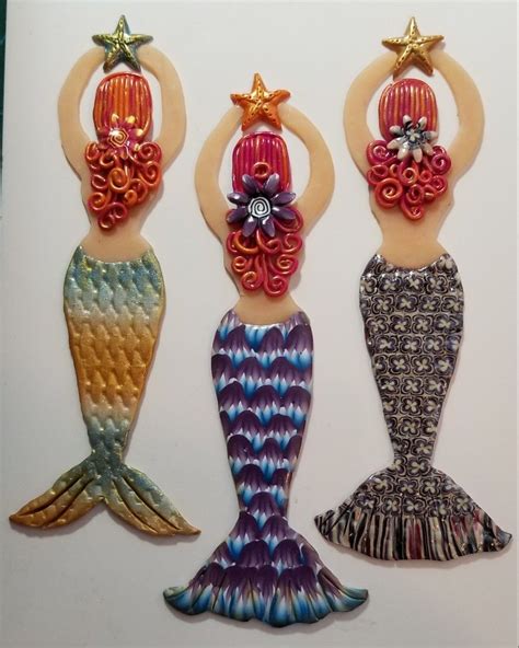 Polymer Clay Mermaid By Dalma Bulloch Polymer Clay Mermaid Clay Crafts