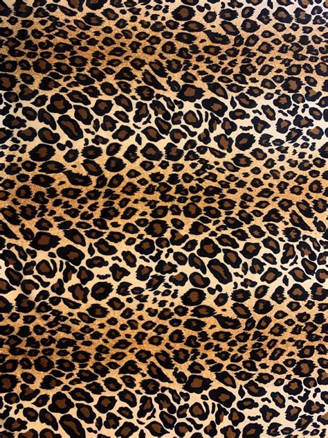 Leopard Printed Fabric Leopard Design Print Stretch Velvet Etsy
