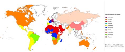 Langues Par Pays Les Principales Langues Par Pays Sous Forme De Carte