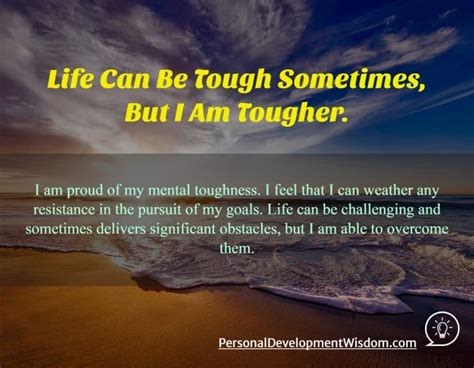 Life Can Be Tough Sometimes But I Am Tougher Personal Development