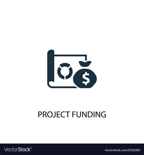 Project Funding Icon Simple Element Royalty Free Vector