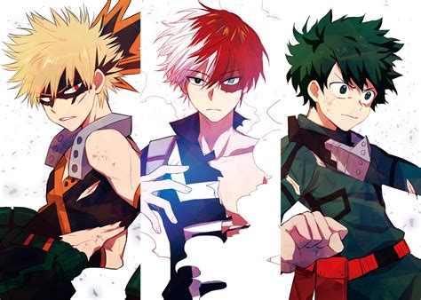 Bakugou Todoroki And Deku By Pixiv Id 16437650 Personajes De Anime