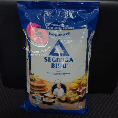 Bogasari Tepung Segitiga Biru Premium Flour 1 Kg 353 Oz Indo