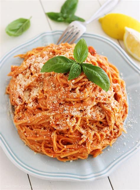 This version appears in the compassionate cook cookbook and it's filled with lots of healthy veggies, including broccoli, carrots, mushrooms, and peas. 3-Ingredient Creamy Tomato Angel Hair Pasta - The Comfort ...