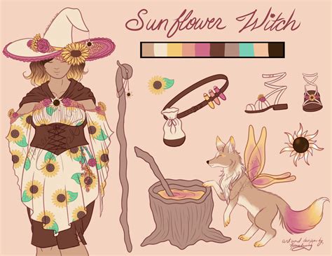 Sunflower Witch Outfitdesign Adopt Keeping — Weasyl