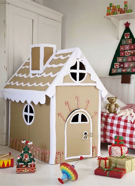 Cardboard Gingerbread House Christmas Diy Inspiration