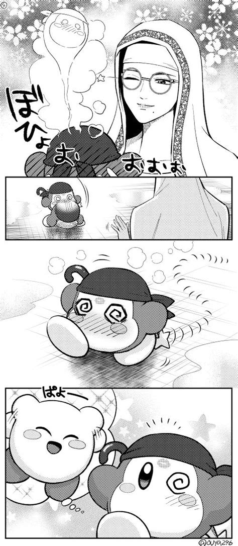 Kirby Bayonetta And Bandana Waddle Dee Kirby And 1 More Drawn By