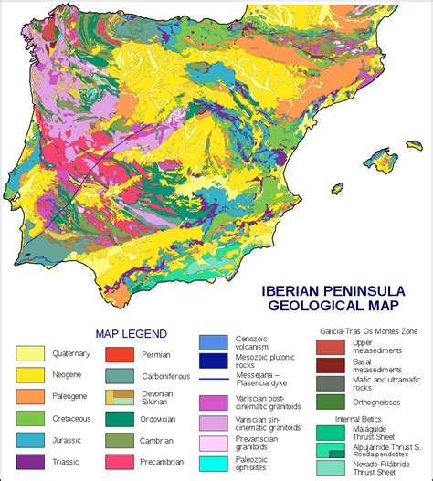 Iberian Peninsula Physical Map