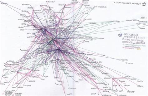 Lufthansa European Route Map Circa 2009 Source Newsairtreks