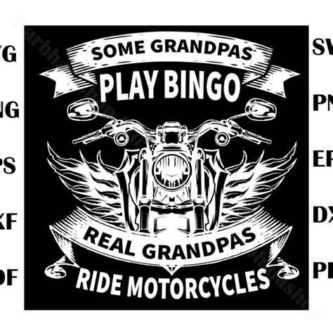 Some Grandpas Bingo Motorcycle Svg Etsy