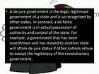 De jure and de facto government