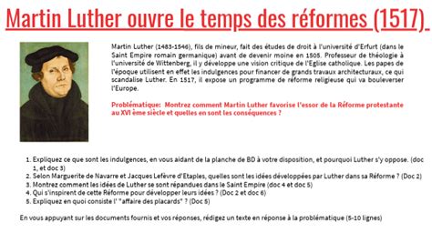 Martin Luther Ouvre Le Temps Des Réformes 1517