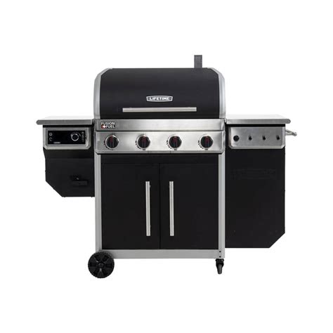 Lifetime 4 Burner Gas Grill And Pellet Smoker Combo In Black 91025