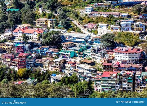 Aerial View Of Nainital Cityscape A Popular Hill Station And Tourist