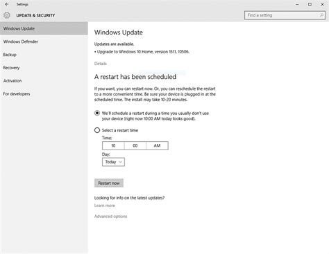 This will open the windows update menu, where windows will show you any pending updates, if they're available. Update Version 1511, 10586 Won't install Solved - Windows ...