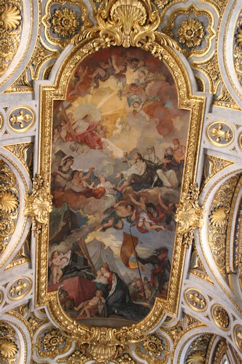 Ceiling Fresco Chiesa Di San Luigi Dei Francesi Rome Italy Ceiling