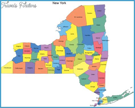 New York Map Of Counties Travelsfinderscom