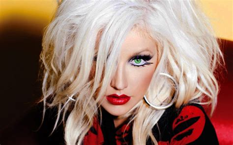 Wallpaper Christina Aguilera Make Up Unusual Style 1920x1200