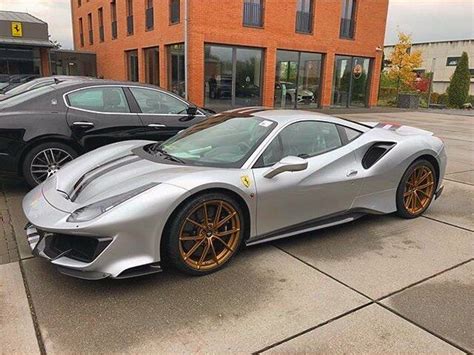 Finally caught up with this one which looks great with gold wheels! Ferrari 488 Pista | Ferrari 488, Ferrari, Car manufacturers
