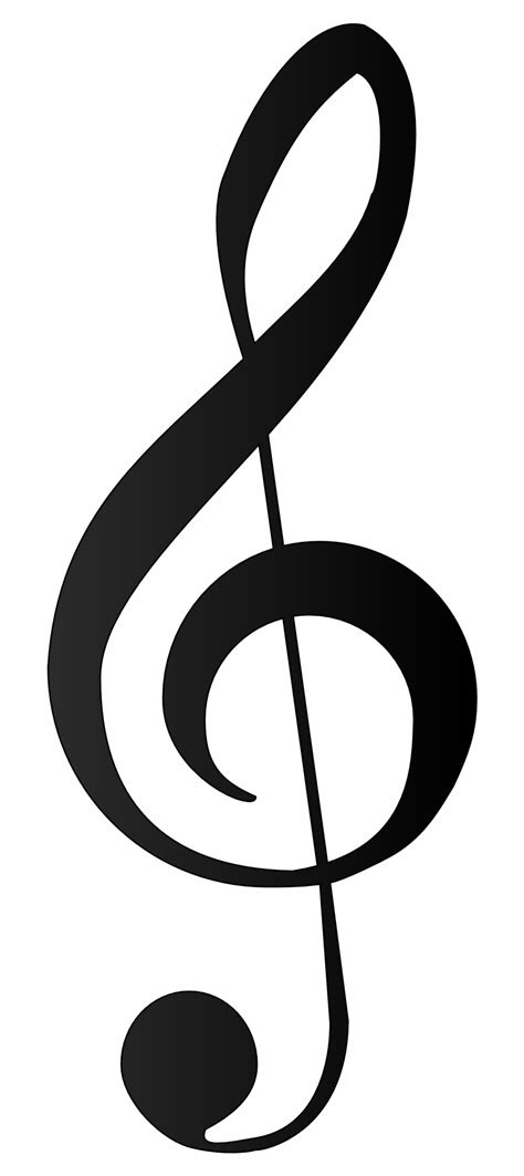 Clip Transparent Music Note Clipart Free Treble Clef Notes Vector