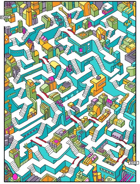 Amazing Mazes Cities Become Graphic Puzzles In Pictures Amazing Maze Hidden Pictures Maze