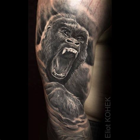 Gorilla Realistic Tattoo Silverbackink Killerink