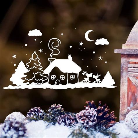 Lineatur fur klasse 1 mit hauschen rechts und links / 406 schülerinnen und schüler in 19 klassen besuchen zur zeit die grundschule lindenberg i. Wandtattoo Loft Fensterbild „Winter Häuschen mit ...