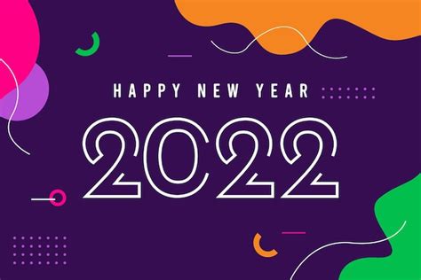 Premium Vector Happy New Year 2022 Banner Template