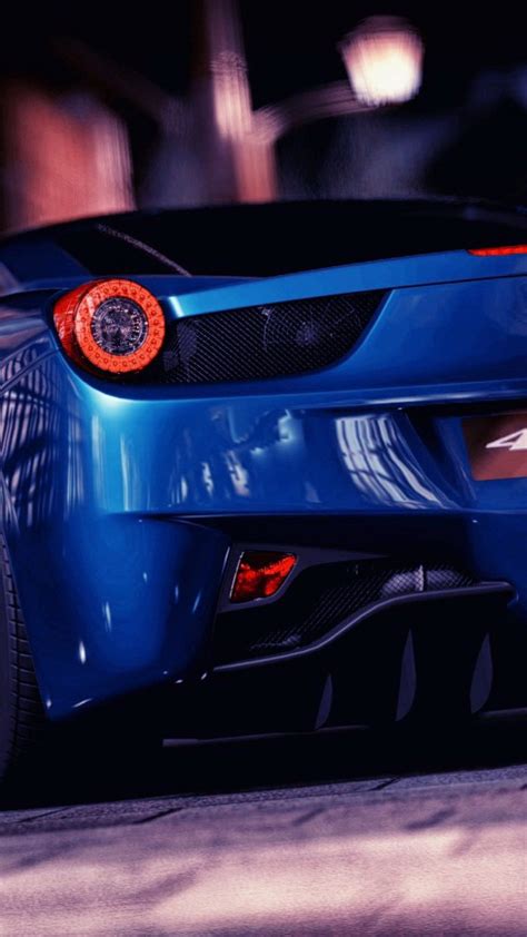 Download Ferrari Italia 458 Blue Car 4k Wallpaper For