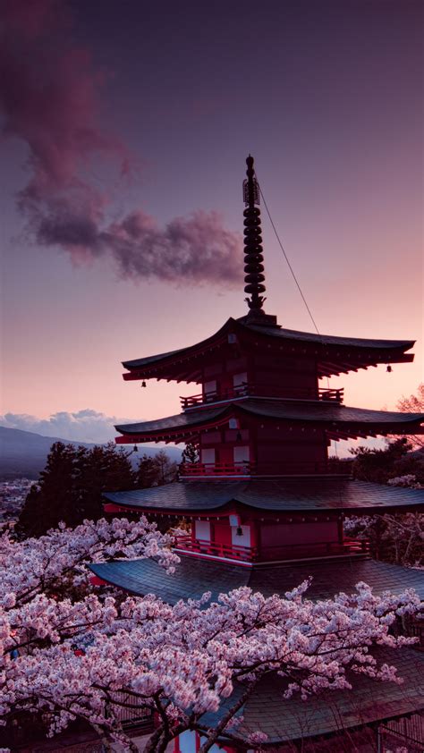 2160x3840 Churei Tower Mount Fuji In Japan 8k Sony Xperia Xxzz5