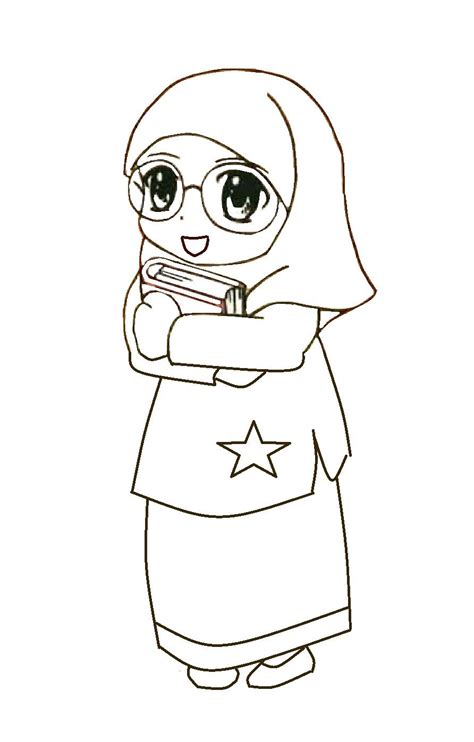 Image of anime hijab cadar image of kerudung hitam putih by erlinwin on deviantart. Kumpulan Mewarnai Gambar Sketsa Wanita Berhijab Syari - Desain Interior Exterior
