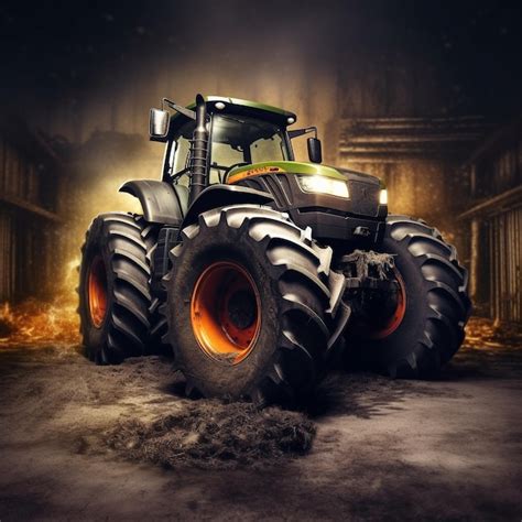 Premium Ai Image A Tractor With The Word Tractor On The Side Of It