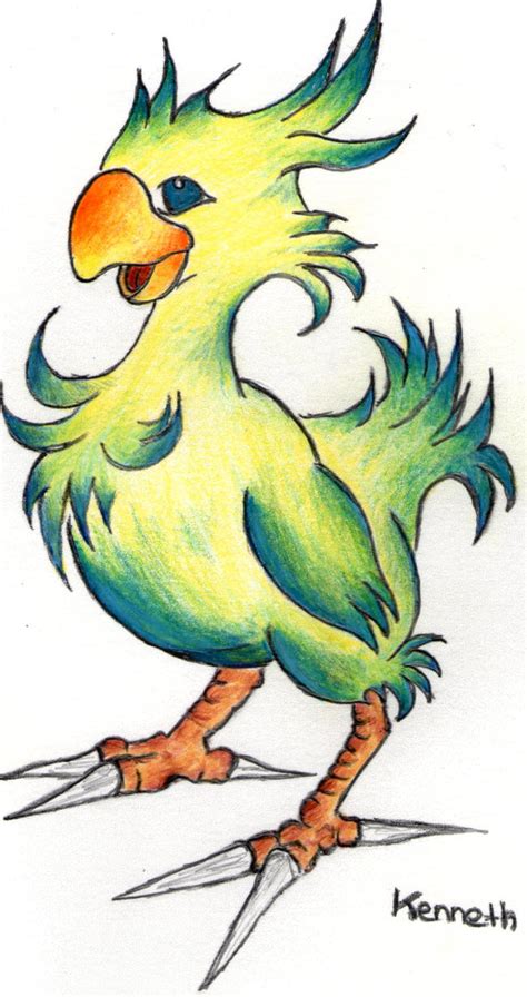 Green Chocobo By Xpepsix On Deviantart