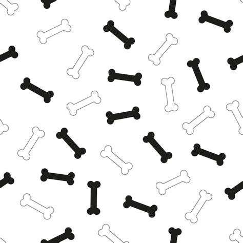 Premium Vector Dogs Pattern In Doodle Style With Bones On White