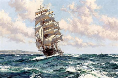 Land Ho The Clipper Ship North America Painting By Montague Etsy In