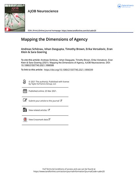 Pdf Mapping The Dimensions Of Agency