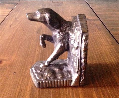 Vintage Classic Hunting Dog Bookend Brass Metal Mid Century Etsy