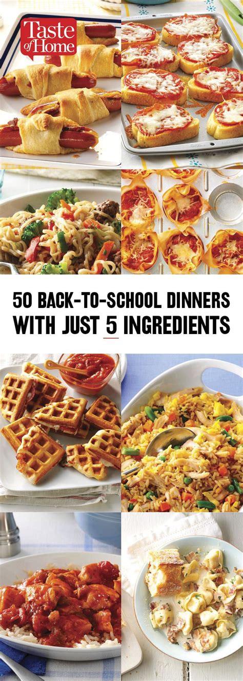 50 Back To School Dinners With Just 5 Ingredients Easy Dinners For