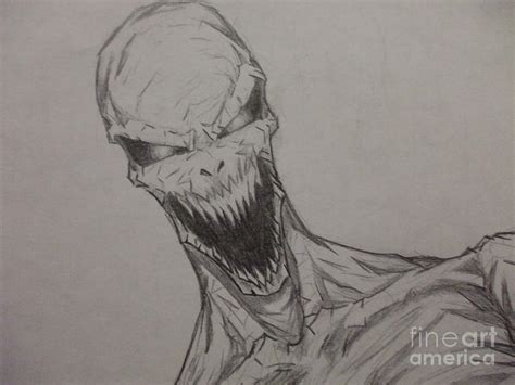 Demon Zombie Drawing By John Prestipino
