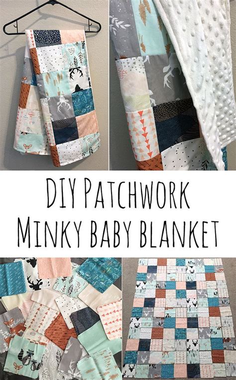 Diy Patchwork Minky Baby Blanket Patchwork Baby Blanket Minky Baby