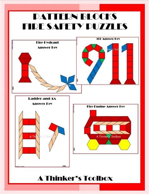 Fire Safety Week Pattern Blocks Fire Safety Fire Safety Week