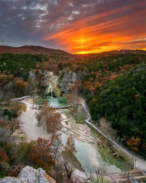 Sunset Over Arbuckle By Mike Trimble Turner Falls Oklahoma