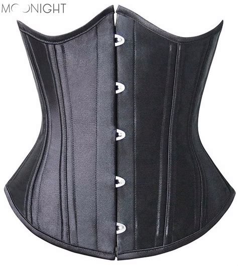 moonight steel bone corset underbust waist corset and bustiers black gothic corset top steampunk