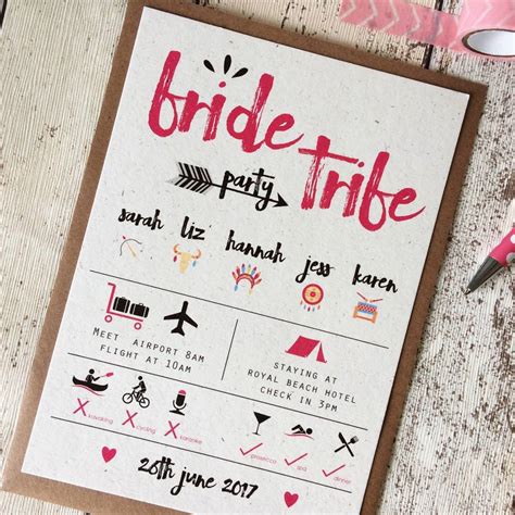 Bride Tribe Hen Party Invitations By Summer Lane Studio