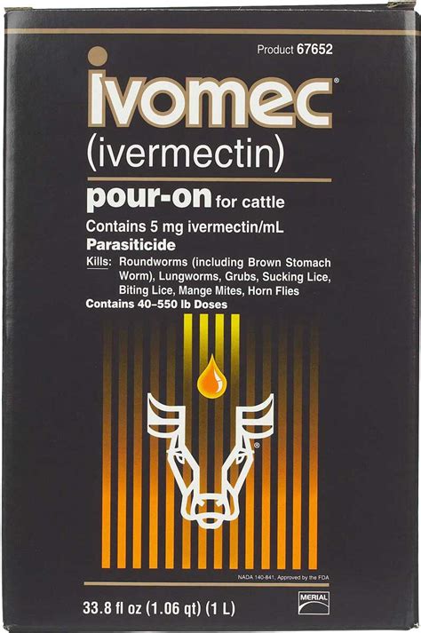 Ivomec Pour-On Parasiticide for Cattle 1000 ml - Item # 16533