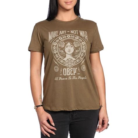 Obey Clothing Make Art Not War 2 T Shirt Womens Evo