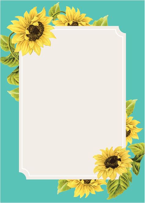 The powerpoint template is ideal for your wedding invitation templates or that of another's. Sunflower Frame Wedding Invitations | Wedding frames, Flower background wallpaper, Sunflower ...